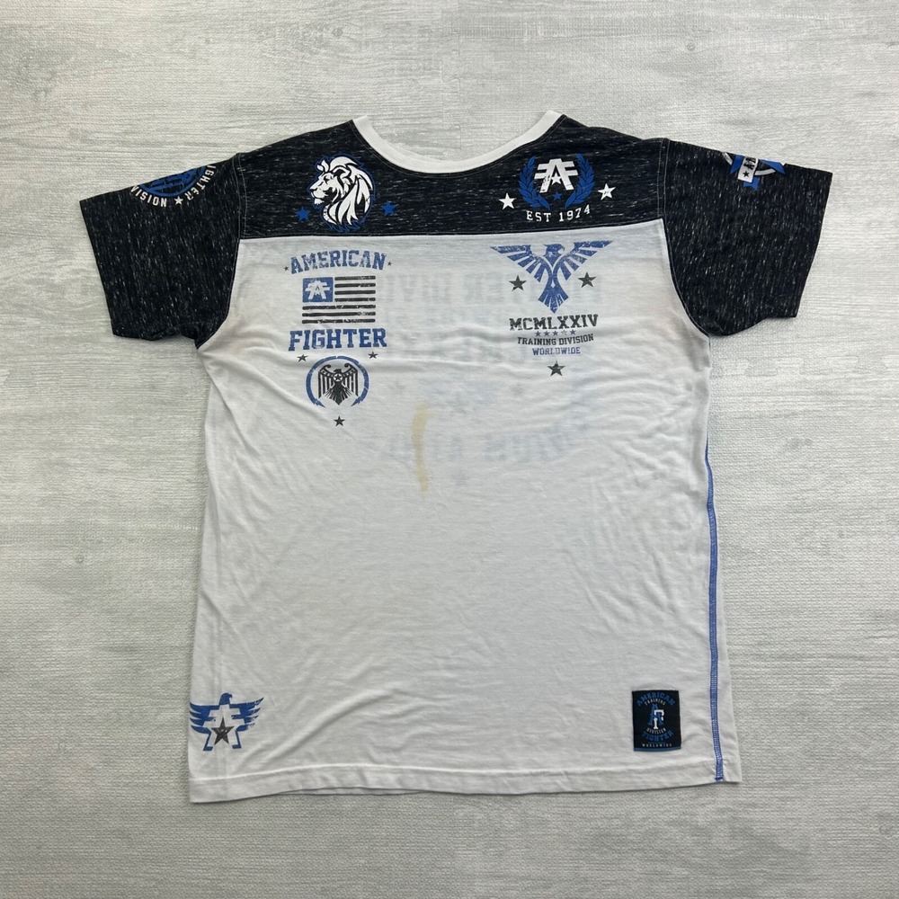 Vintage Y2K American Fighter Shirt Size XXL‎ White Affliction Cyber Grunge Emo